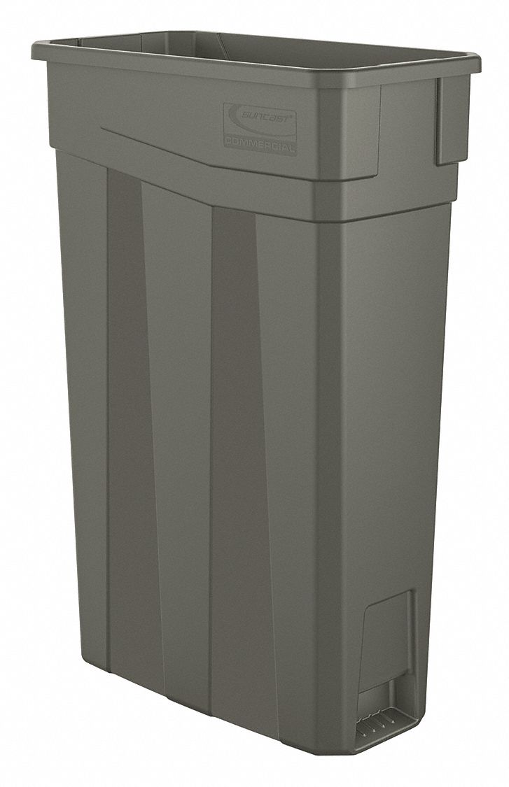 SUNCAST COMMERCIAL, Trash Can,Plastic,11"Wx20"Dx30"H,23 gal. 59UT09