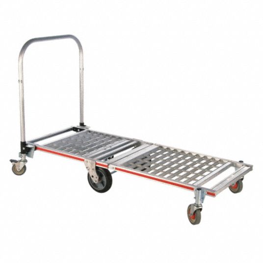 MAGLINER Aluminum-Deck Platform Truck: 1,500 lb Load Capacity, 61-7/8 in x  23-1/4 in x 10 in