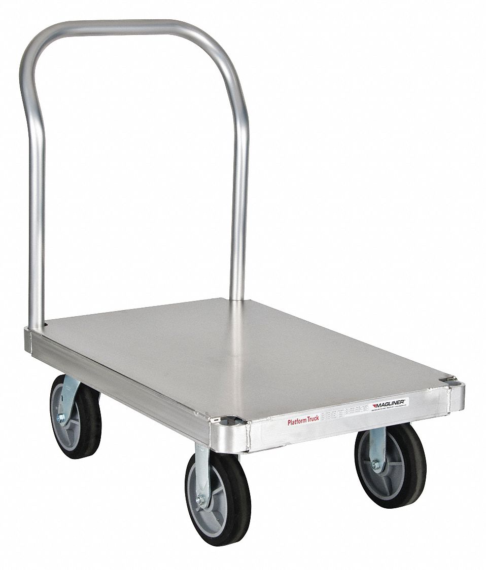 Aluminum-Deck Platform Truck: 2, 800 lb Load Capacity, 60 in x 36 in x 12-1/2 in, Solid
