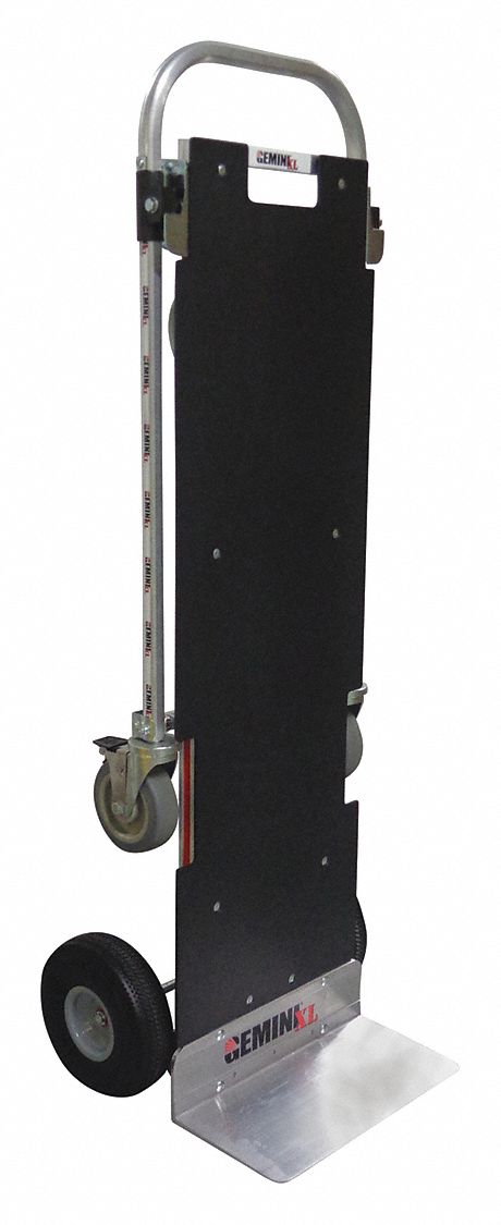 Convertible Hand Truck: 18 in x 9 in, 53 3/4 in x 17 in x 11 1/4 in, Flat-Free Polyurethane
