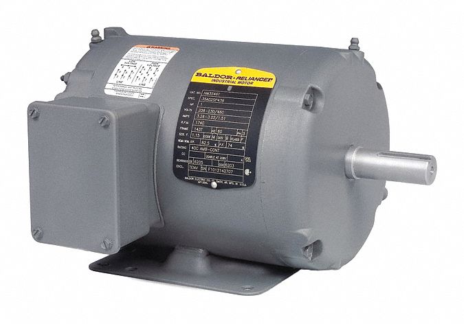 General Purpose Motor: Totally Enclosed Non-Ventilated, Rigid Base Mount, 1/3 HP, 48 Frame