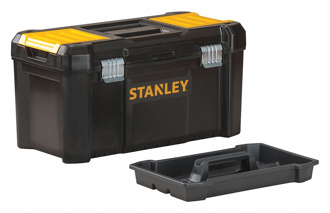 Caja de herramientas Stanley, Negro, Plástico, Caja de Herramientas, 549 x  413 x 549mm