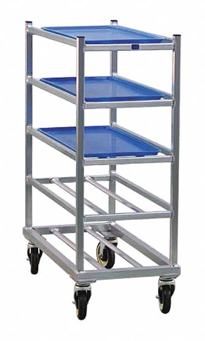 Universal Platter Rack: 5 Shelves, 42 in Overall Ht, 32 1/2 in Overall Lg, 16 in Overall Dp