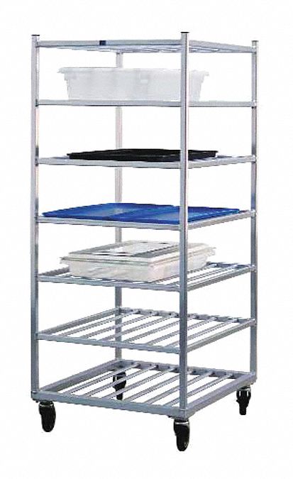 Universal Cart: 7 Shelves, 69 in Overall Ht, 32 in Overall Lg, 28 1/2 in Overall Dp