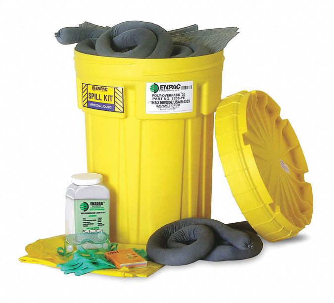 SALVAGE DRUM SPILL KIT, UNIVERSAL, 30 GALLON CAPACITY