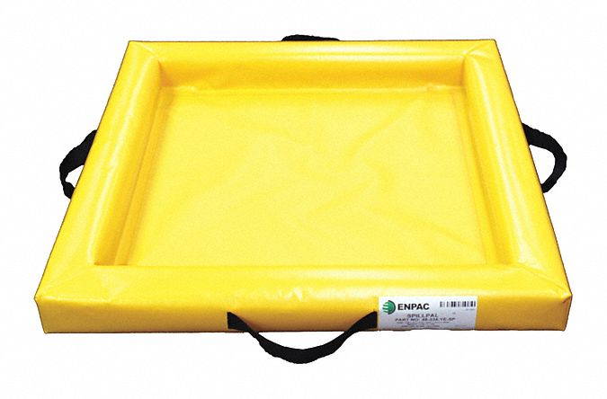 DUCK POND MINI-BERM,4 IN L,49 GAL,YELLOW