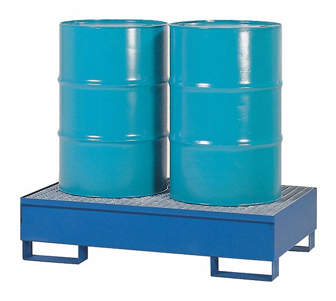 PALLET, 1,200 LB LOAD CAPACITY, 66 GAL SPILL CAPACITY, 34 IN L, 54 IN W, 14 IN H