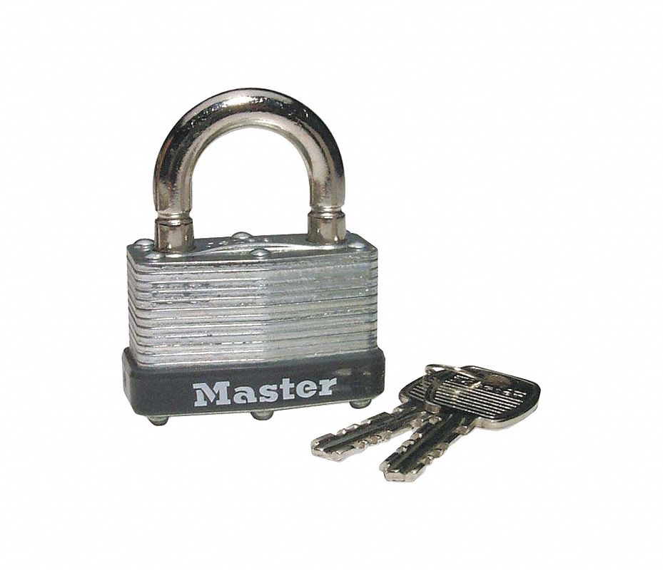 MASTER LOCK Candado de Llave, Tipo de Llave Igual, Grillete Abierto