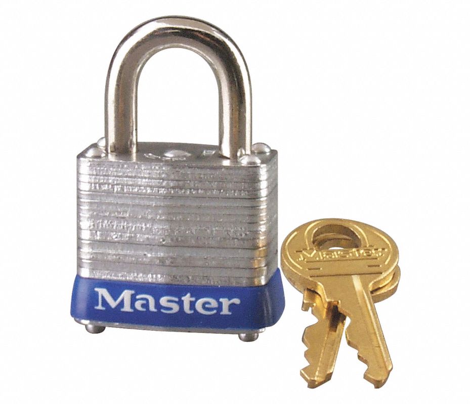 MASTER LOCK Candado de Llave, Tipo de Llave Igual, Grillete Abierto