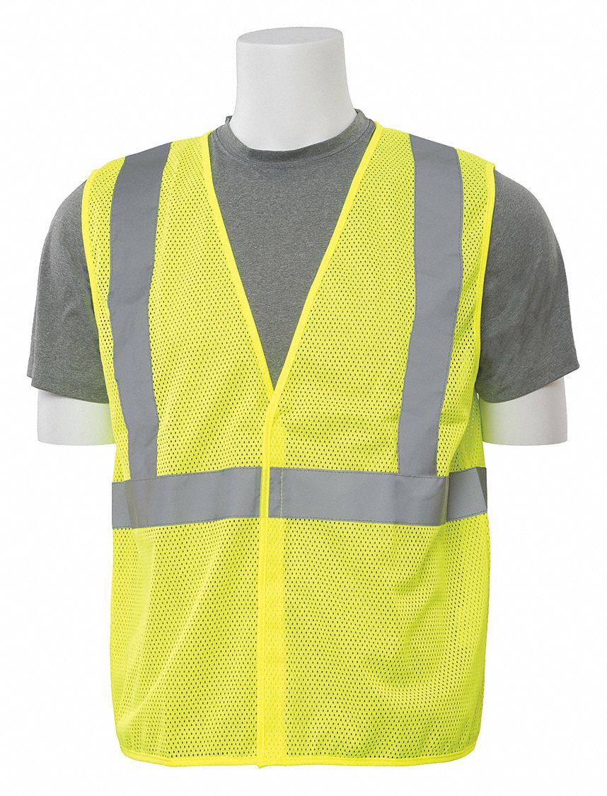 Safety Vest, Economy, Hi-Viz, Lime, 3XL