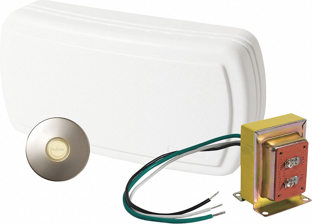 Chime, 1 Stucco Pushbutton, Satin Nickel