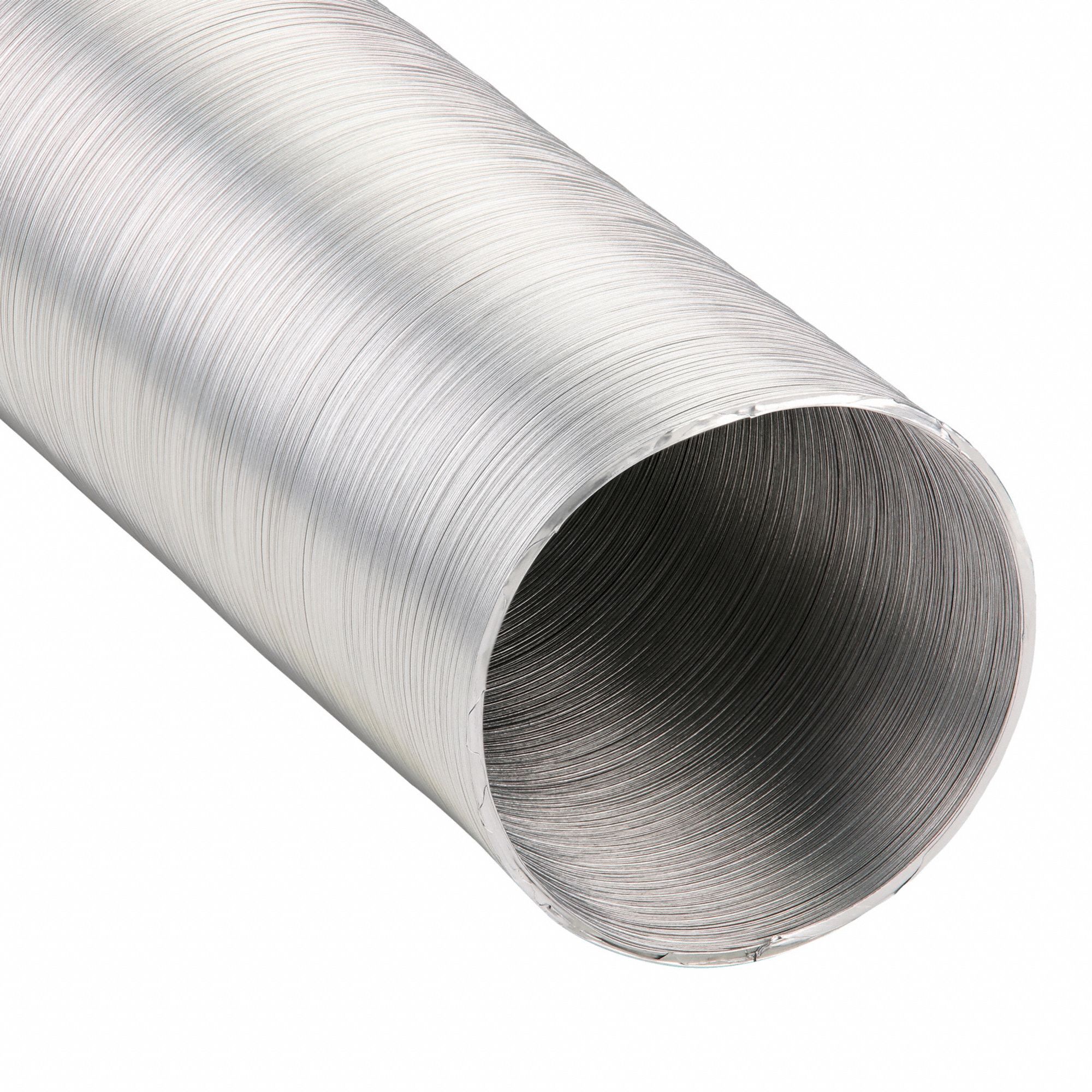 Flexible Duct: 7 in Dia, 30 ft Lg, 0.05% Vapor Trans, Aluminum, 500°F Max Temp, Aluminum