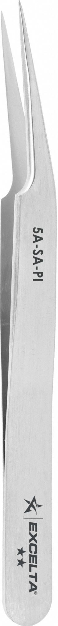 Tweezers: Stainless Steel, Point, Offset Tip
