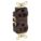 RECEPTACLE, DUPLEX, 5-20R, 125V AC, 20 A, BROWN, 2 POLE/3 WIRE, SCREW TERMINALS