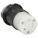 LOCKING CONNECTOR, L6-30R, 30 A, 250V AC, 2 POLES, BLACK/WHITE, SCREW TERMINALS, L6-30