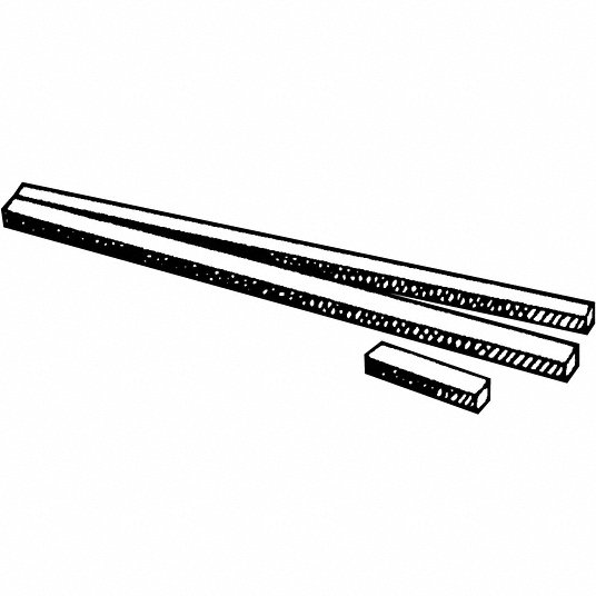 Machine Key Kit: Steel, Zinc, 58 Pieces, -0.002 in Thick Tolerance