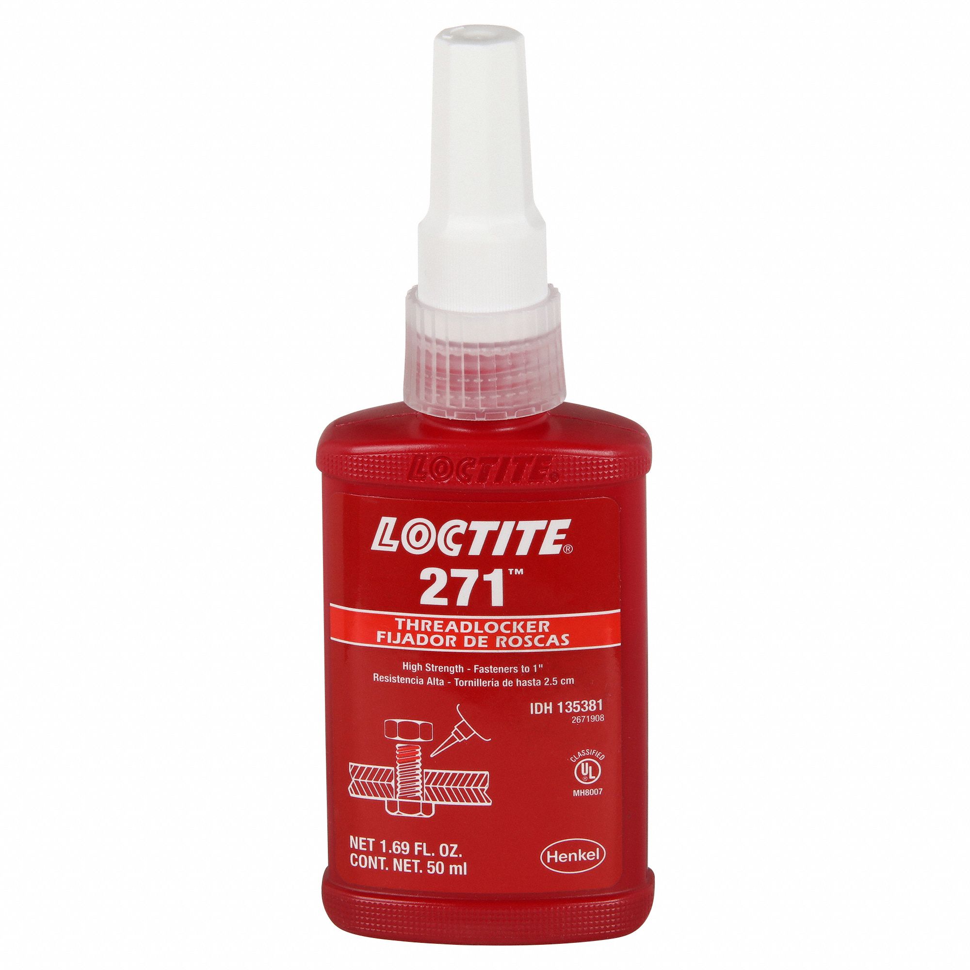 GH1200 2 Pack Thread Lock. 271 and 242 Medium and Strong Strength Locktight for Nuts, Bolts, Fasteners and Metals. Lock Tight Thread Locker with