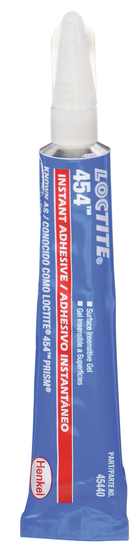 INSTANT ADHESIVE, 454, PLASTICS, 0.7 OZ, TUBE, CLEAR, THIN LIQUID, 50 G/L AND UNDER