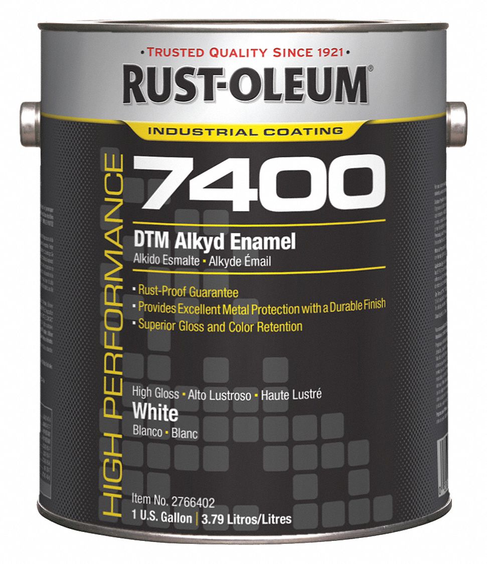 RUSTOLEUM 2766402 7400 Alkyd Enamel,High Gloss White,1 gal 20066000509