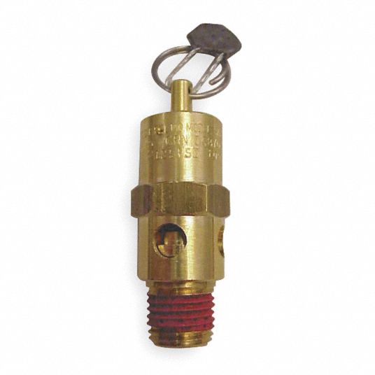 CONTROL DEVICES, Hard Seat, 1/4 in (M)NPT Inlet (In.), Air Safety