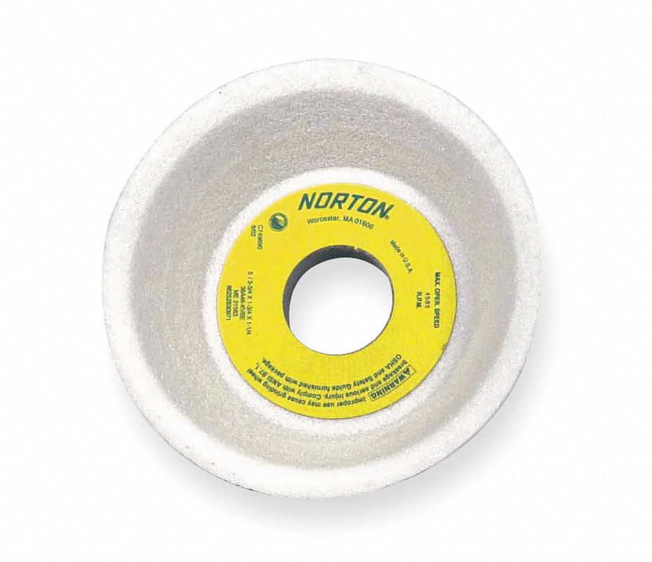 NORTON Disco Abrasivo,T11,5X2X1 1/4,Grano 60 Ruedas Abrasivas de