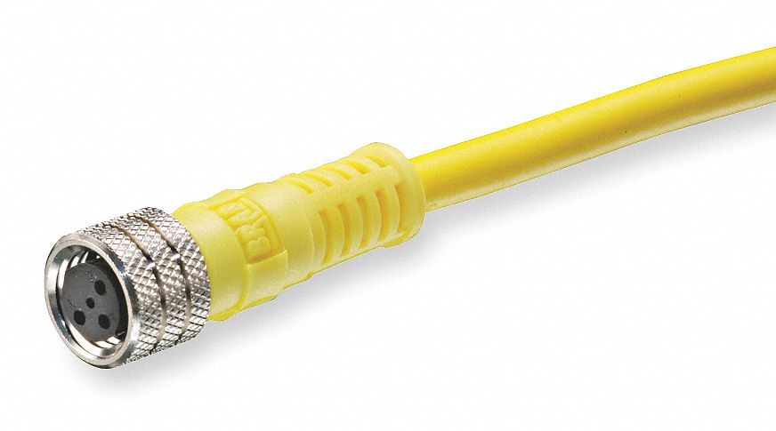 M8 Female Straight X Bare Wire, 3 Pins, Cordset - 5AA84  