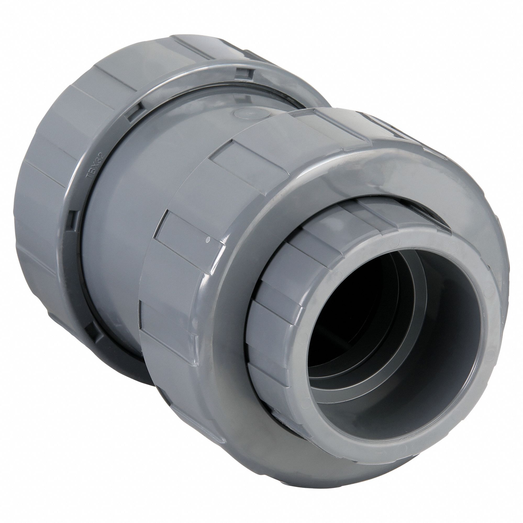 CHECK VALVE, BALL, INLINE VALVE BODY, PVC, 3 IN PIPE, SOCKET X SOCKET, FOR WATER