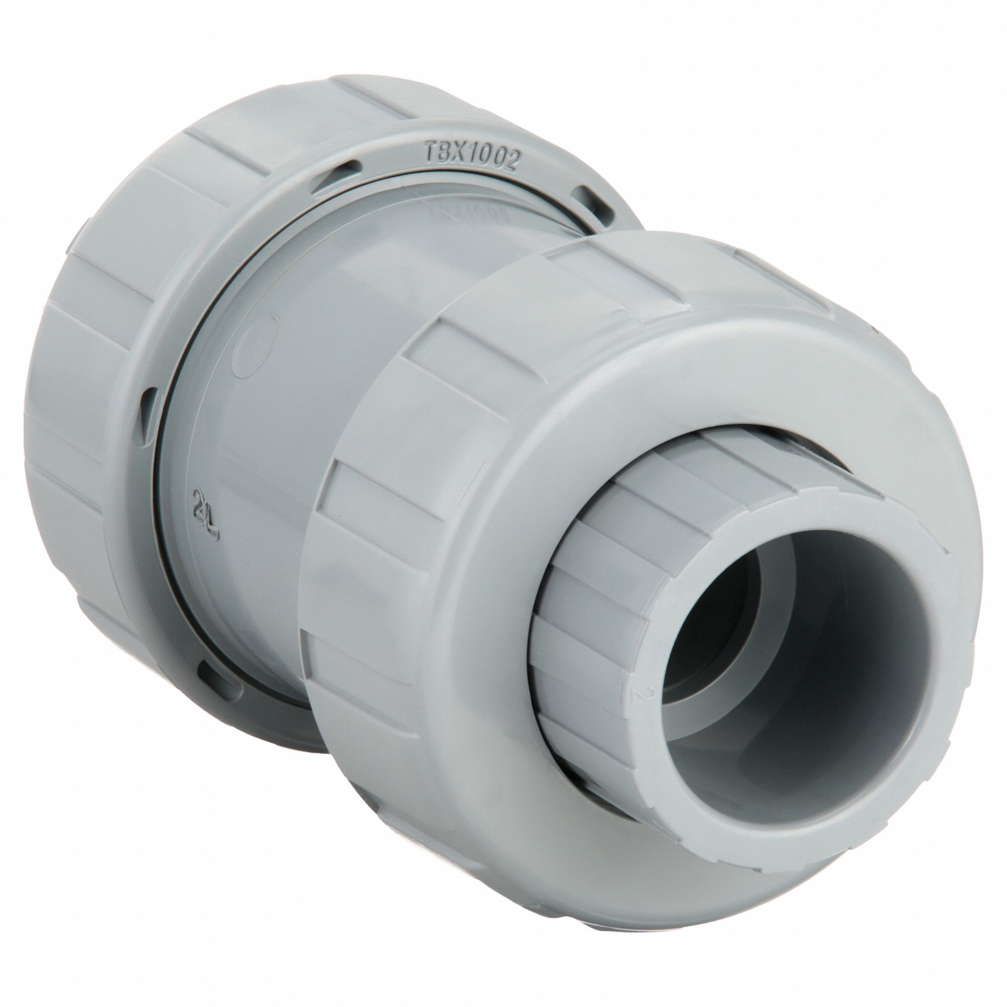 CHECK VALVE, BALL, INLINE VALVE BODY, CPVC, 1 IN PIPE, TRUE UNION SOCKET/NPT, STD, EPDM