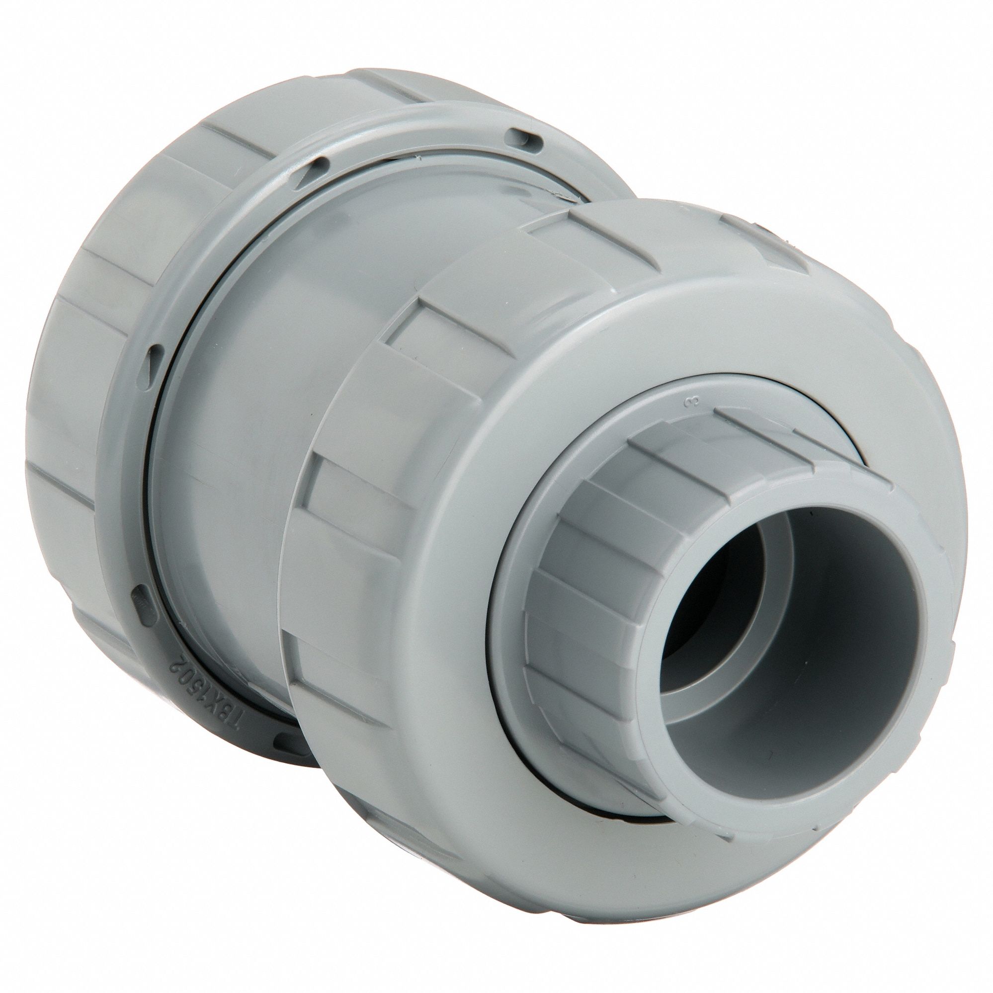 CHECK VALVE, BALL, INLINE VALVE BODY, CPVC, 1¼ IN PIPE, TRUE UNION SOCKET/NPT, STANDARD