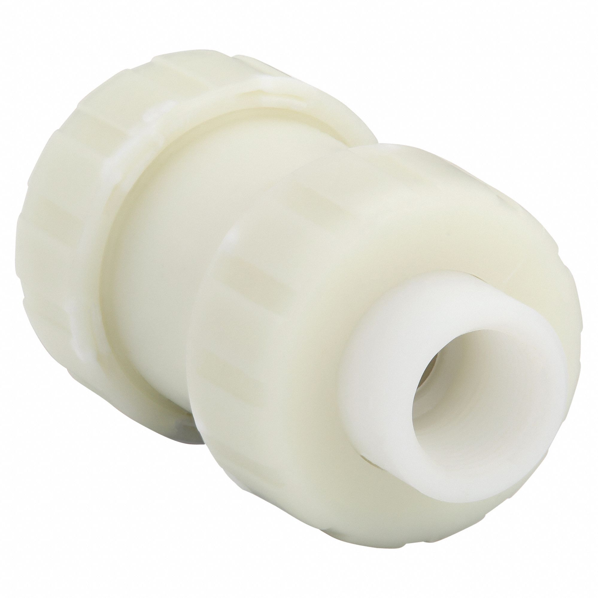 Check Valve: Ball, Inline Valve Body, Polypropylene, 3/4 in Pipe Size, FNPT x FNPT, Std, FKM