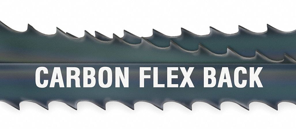 Band Saw Blade: Carbon Steel, 5 ft 8 in, Flex Back, Aluminum/Plastic/Plywood/Soft Metal/Wood