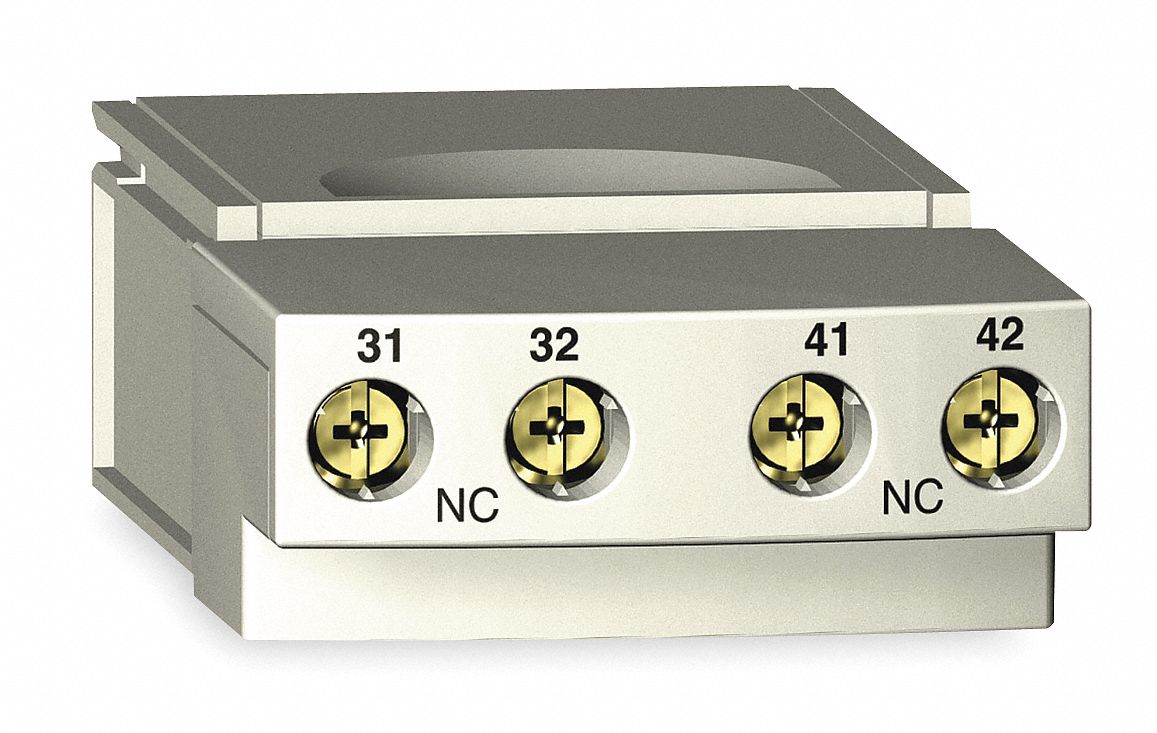 Auxiliary Contact: 2NC, 5 A Max Current (AC), Front Mount, Front-Mounted