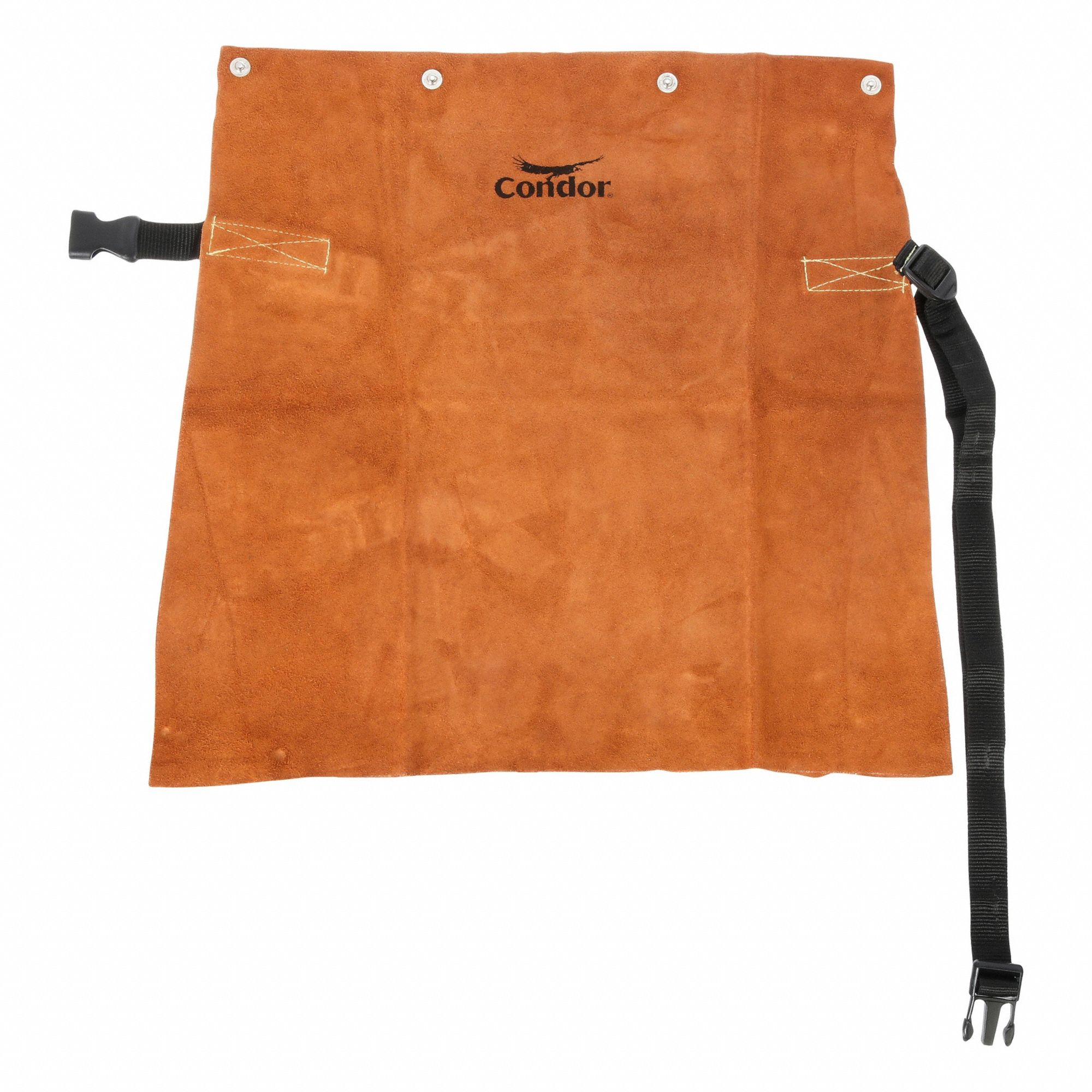 Welding Apron: Waist Apron, 19 in Lg, Brown, Cowhide, Adj Buckle, 20 in Wd