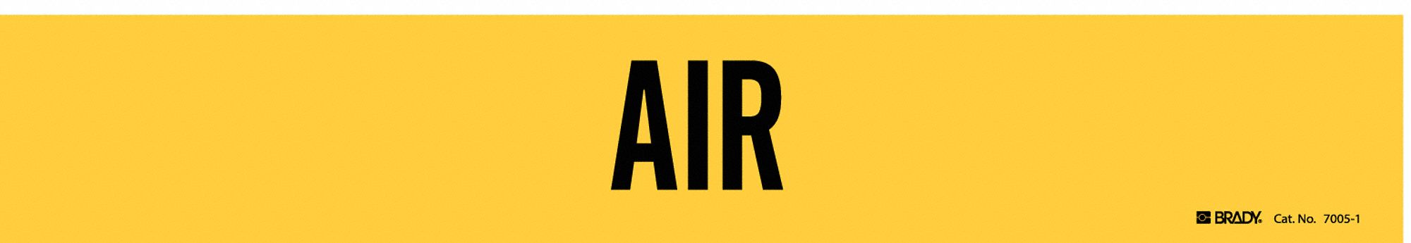 Pipe Marker: Air, Yellow, Black, Fits 2 1/2 to 7 7/8 in Pipe O.D., 1 Pipe Markers, Without Arrows