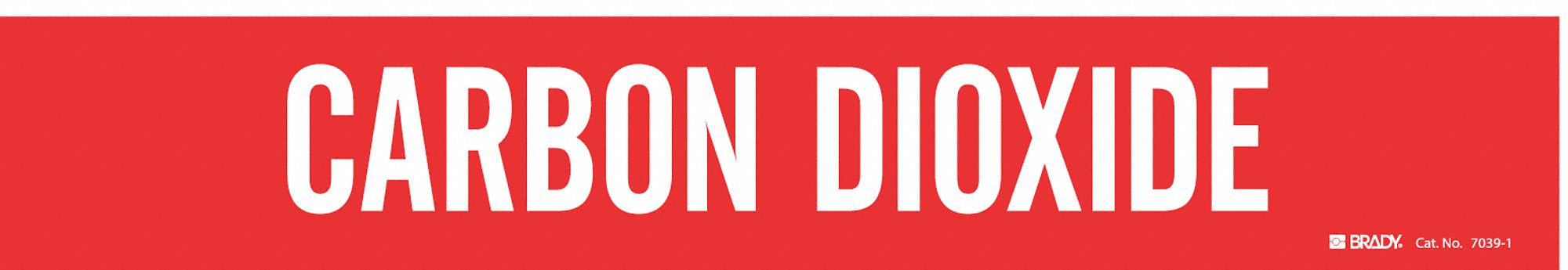 Carbon Dioxide, Red, Pipe Marker - 5ACK6|7039-1 - Grainger