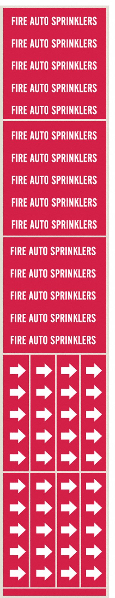 Pipe Marker, Fire Auto Sprinklers