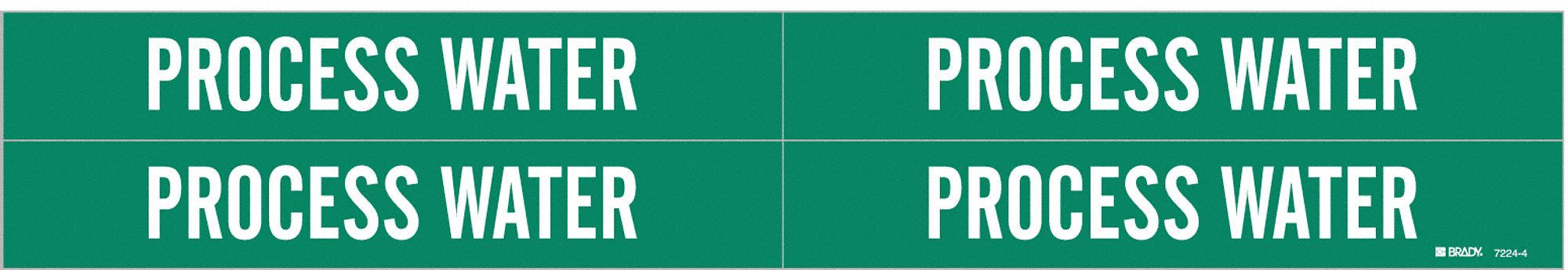 Process Water, Green, Pipe Marker - 5ADP7|7224-4 - Grainger