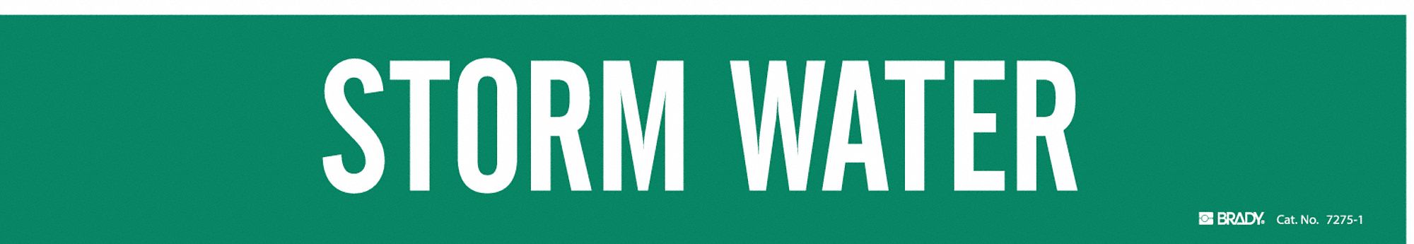 Pipe Marker: Storm Water, Green, White, Fits 2 1/2 to 7 7/8 in Pipe O.D., 1 Pipe Markers