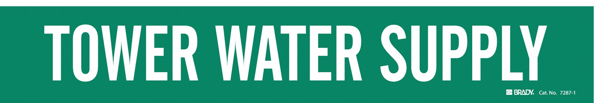 Pipe Marker, Tower Water Supply, 2 1/4in H