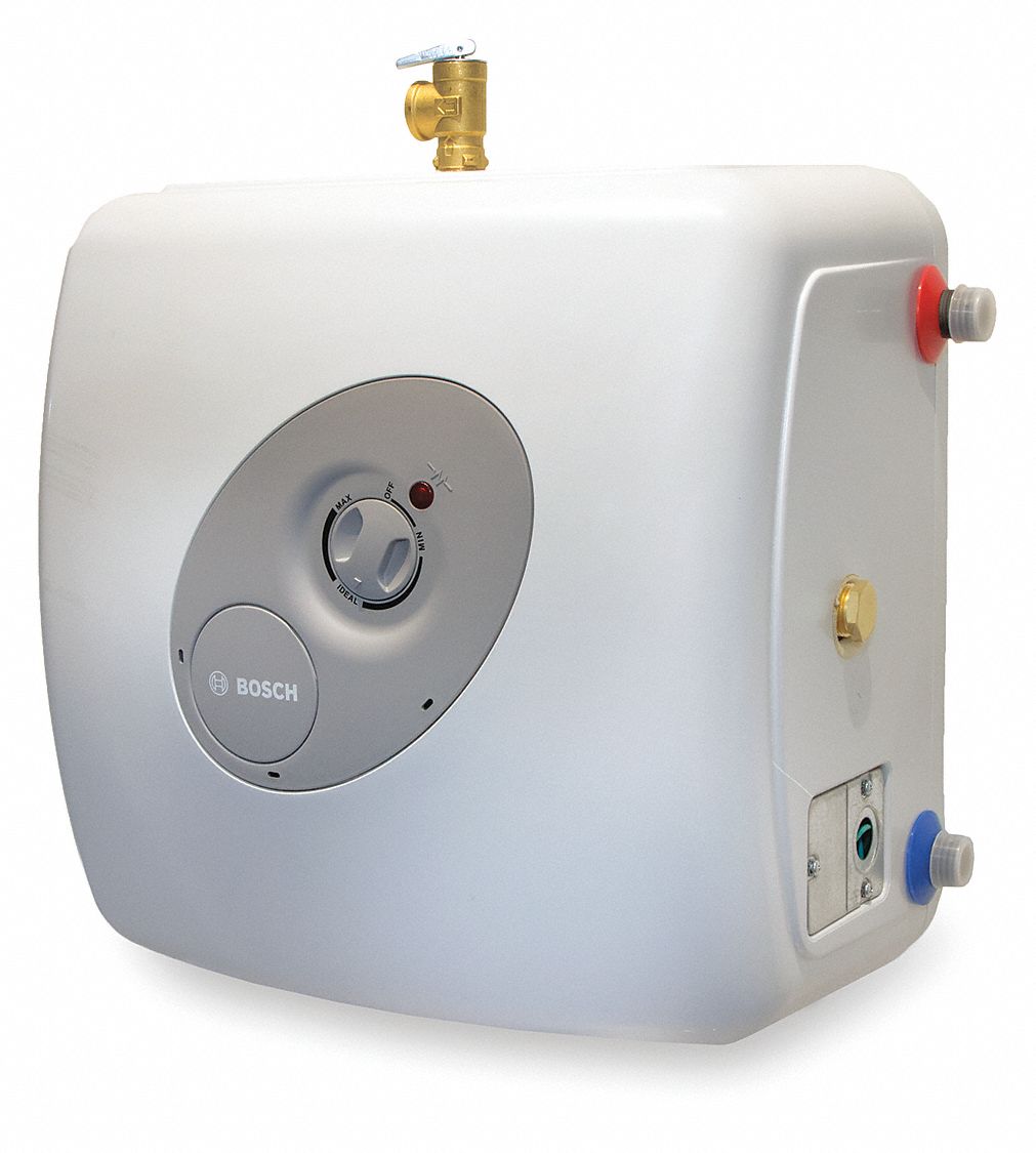 POINT-OF-USE WATER HEATER: 120V AC, 7.1 GAL, 1,440 W, SINGLE PHASE, 14.5 IN H, 6.8 GPH AT 90 ° F