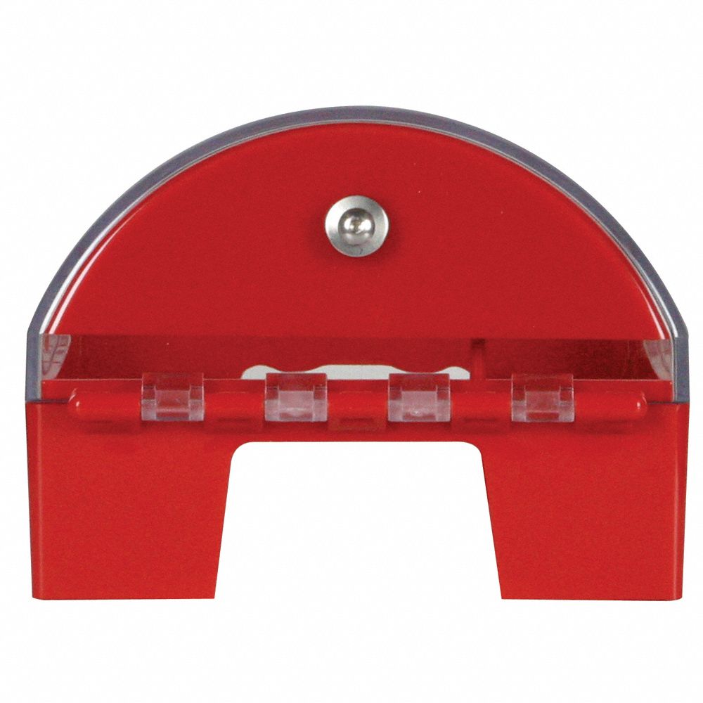 SAFETY TECHNOLOGY INTERNATIONAL Pull Station Guard Polycarbonate, Surface, Open, Red, 4 in Dp