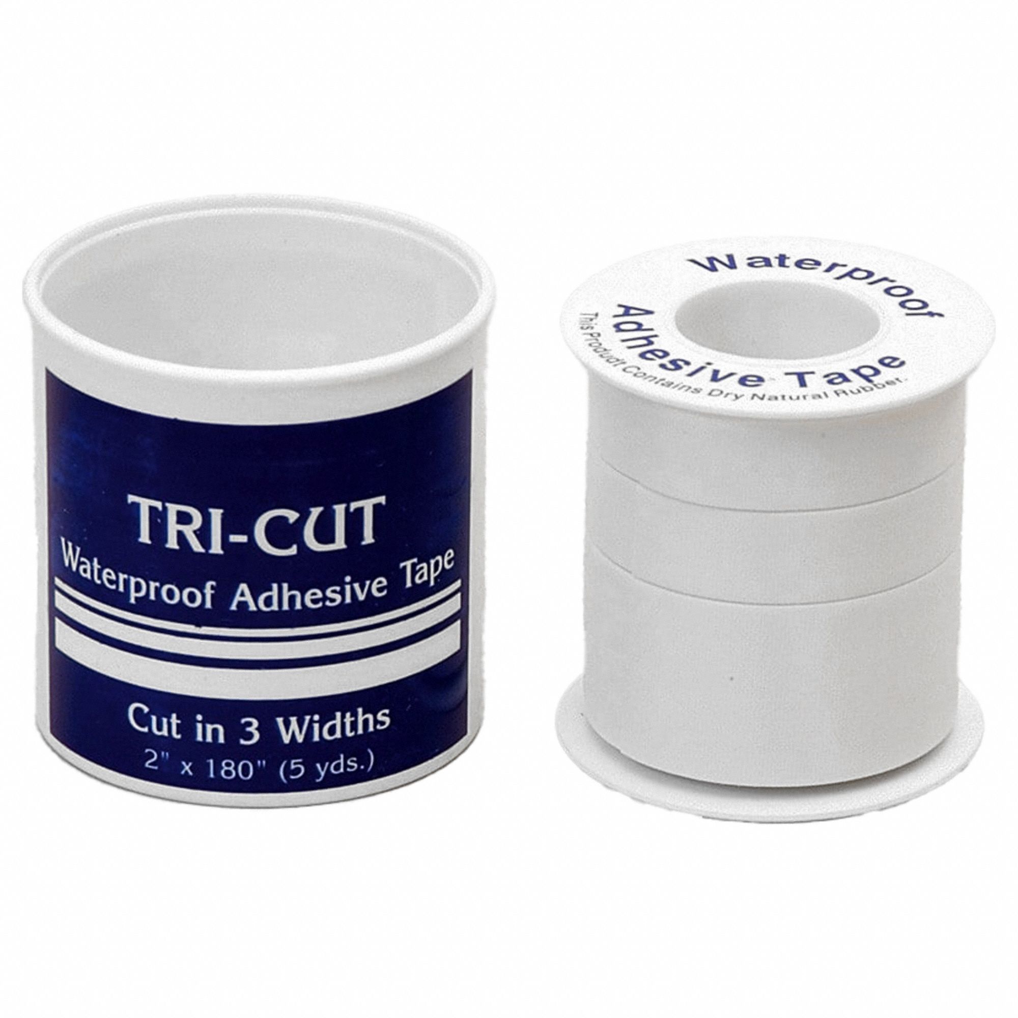 Adhesive Tape: White, 5 yd Roll Lg, 2 in Tape Wd, Refill