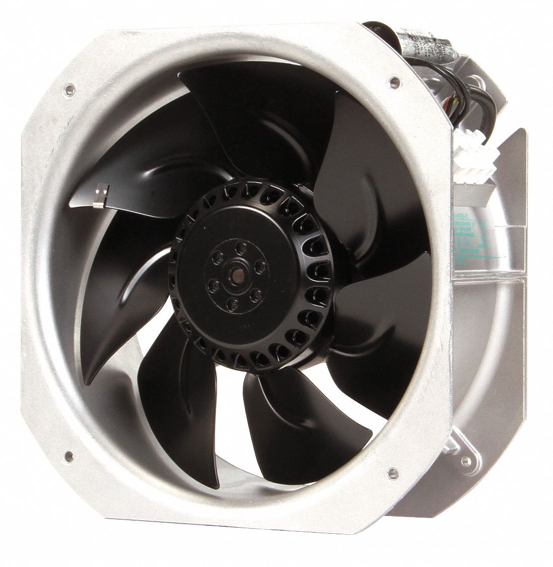 EBM-PAPST Standard Square Axial Fan: 8 7/8 in Ht, 3 1/8 in Dp, 606, IP44,  Cast Aluminum, 115V AC