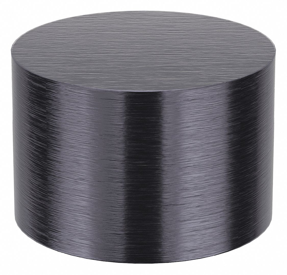 Standoff Cap: 5/16"-18 Thrd Sz, Round, Aluminum, Black Anodized, 3/4 in Cap Head Dia