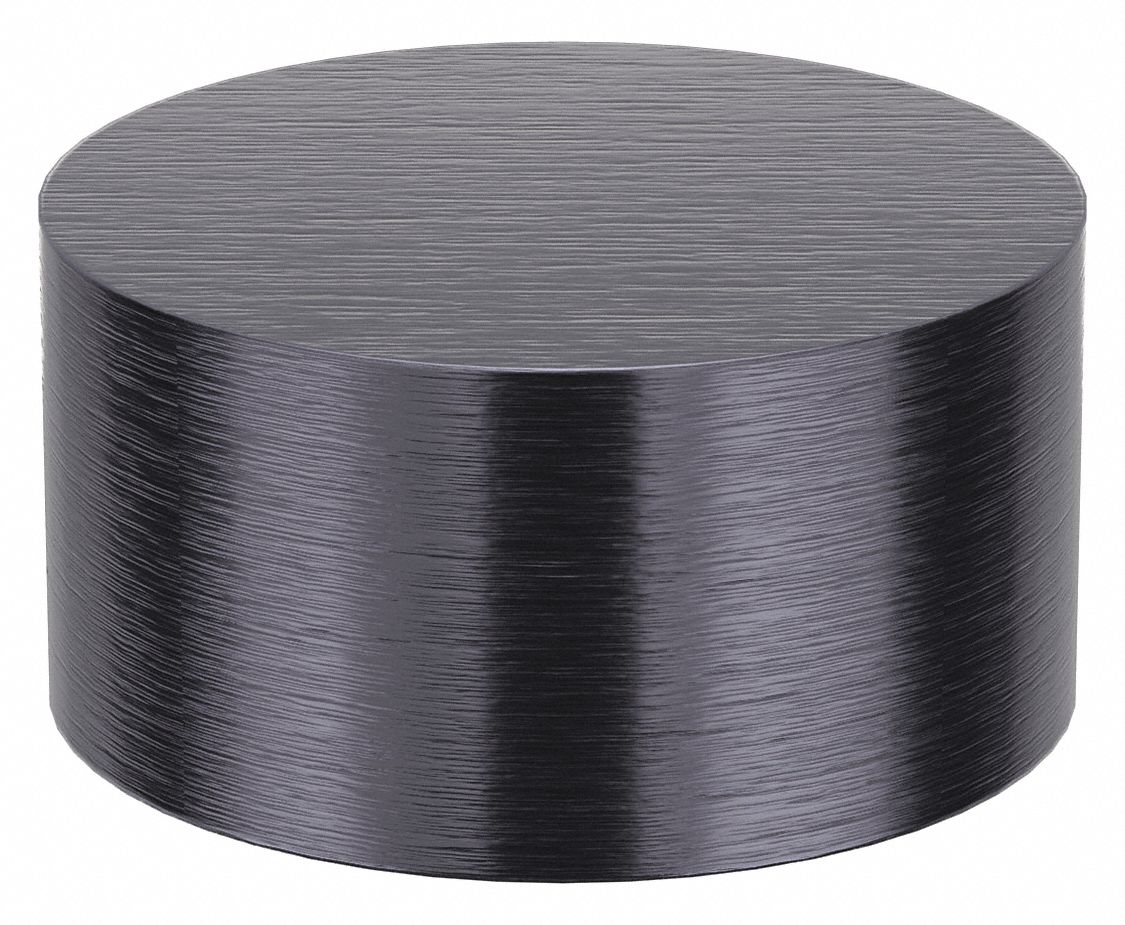 Standoff Cap: 5/16"-18 Thrd Sz, Round, Aluminum, Black Anodized, 1 in Cap Head Dia
