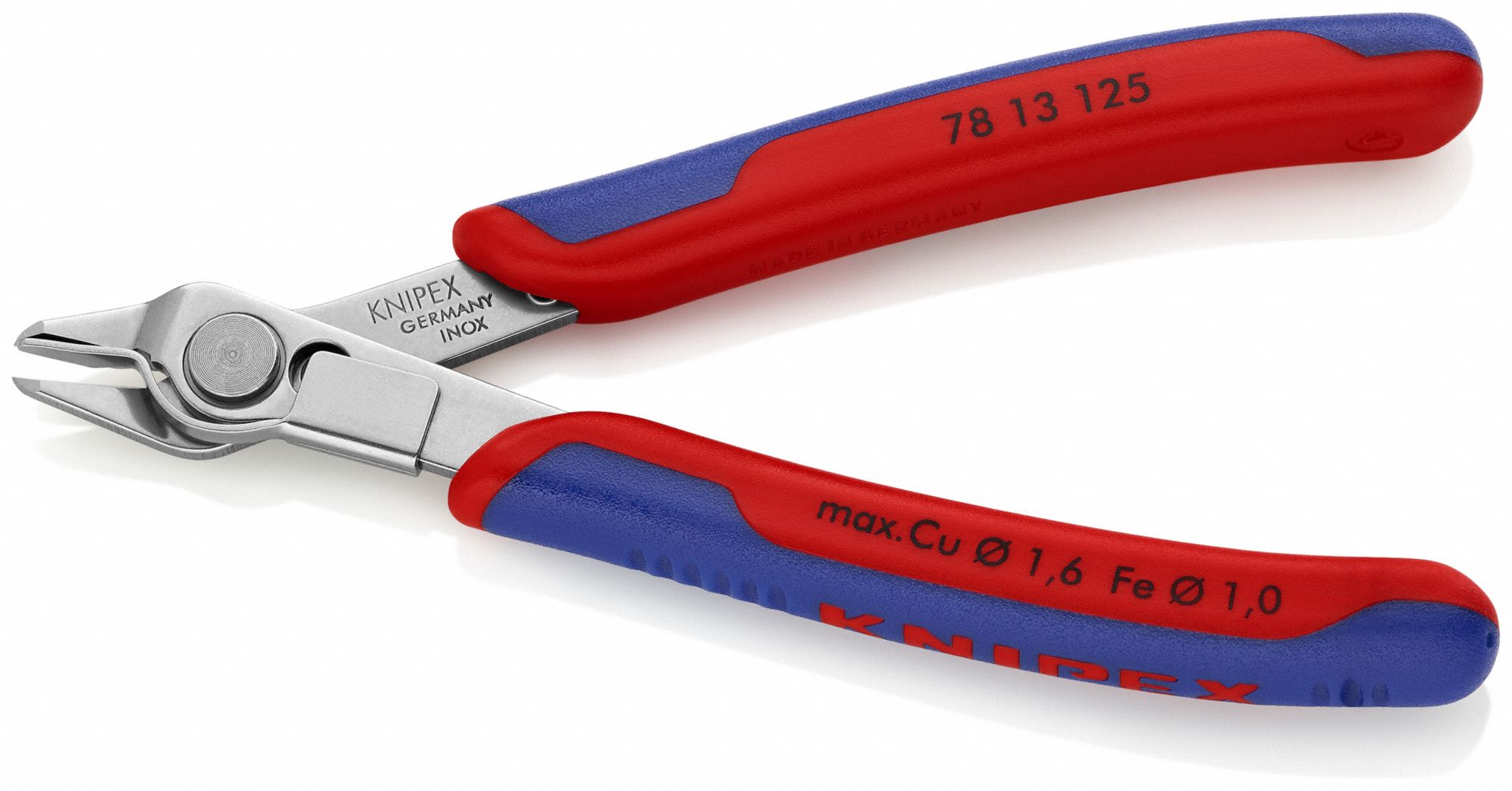 KNIPEX Electronic Plier,4 29/32 in Overall Length,Flush Cut Cutting