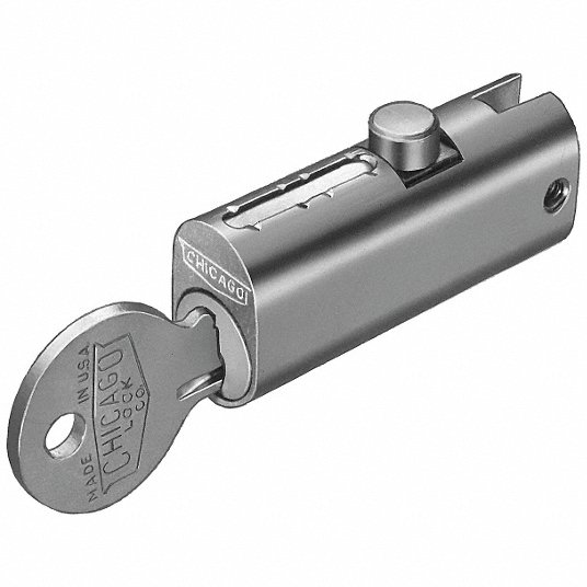 File Cabinet Locks: Keyed Alike, 3X5 Key, 3/4 in Mounting Hole Dia., 2 in Body Thick