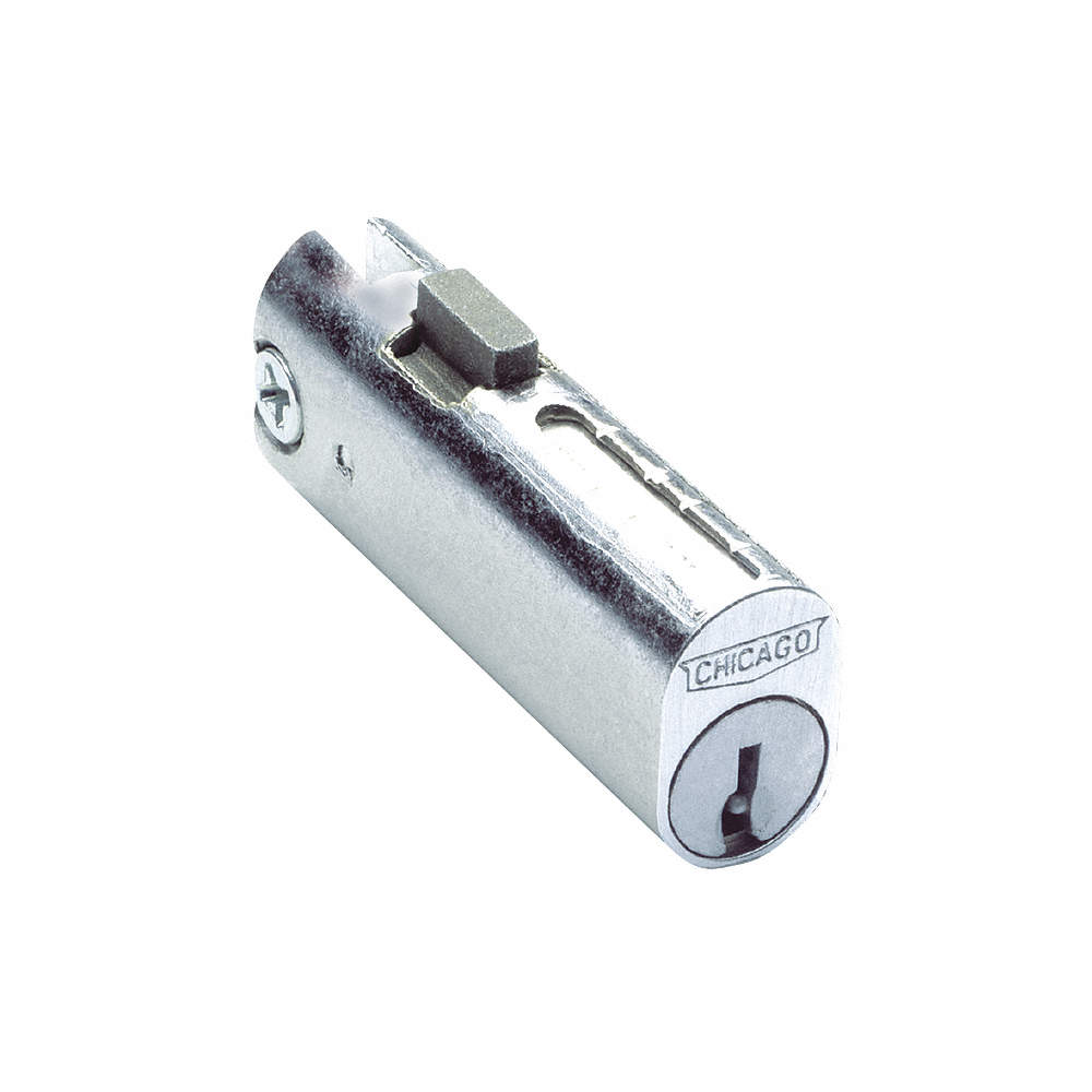 Compx Chicago Rectangular File Cabinet Lock With Chrome Finish