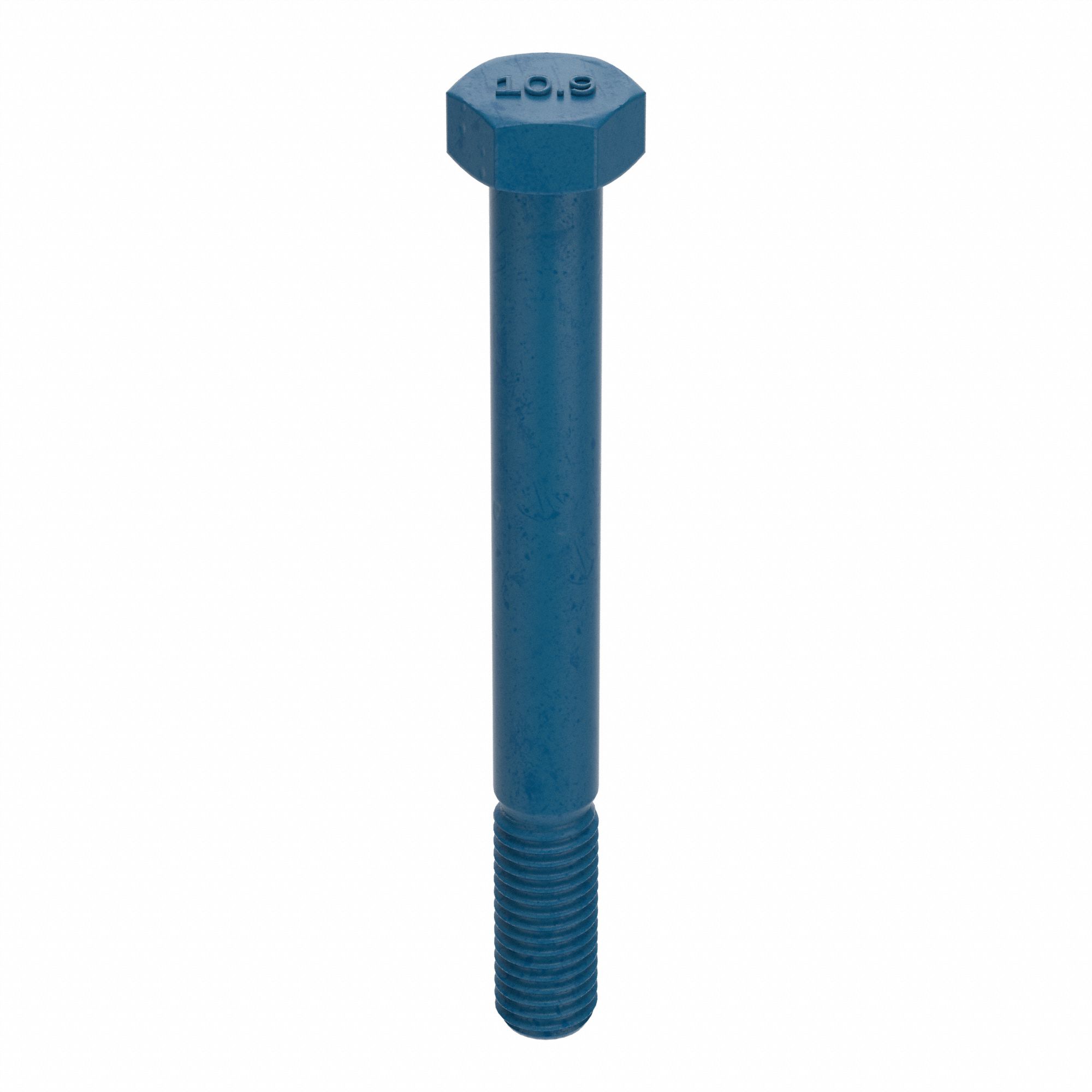 Hex Head Cap Screw: Steel, Class 10.9, Blue Phosphate, M10-1.50, Coarse, 100 mm lg, Metric, 10 PK
