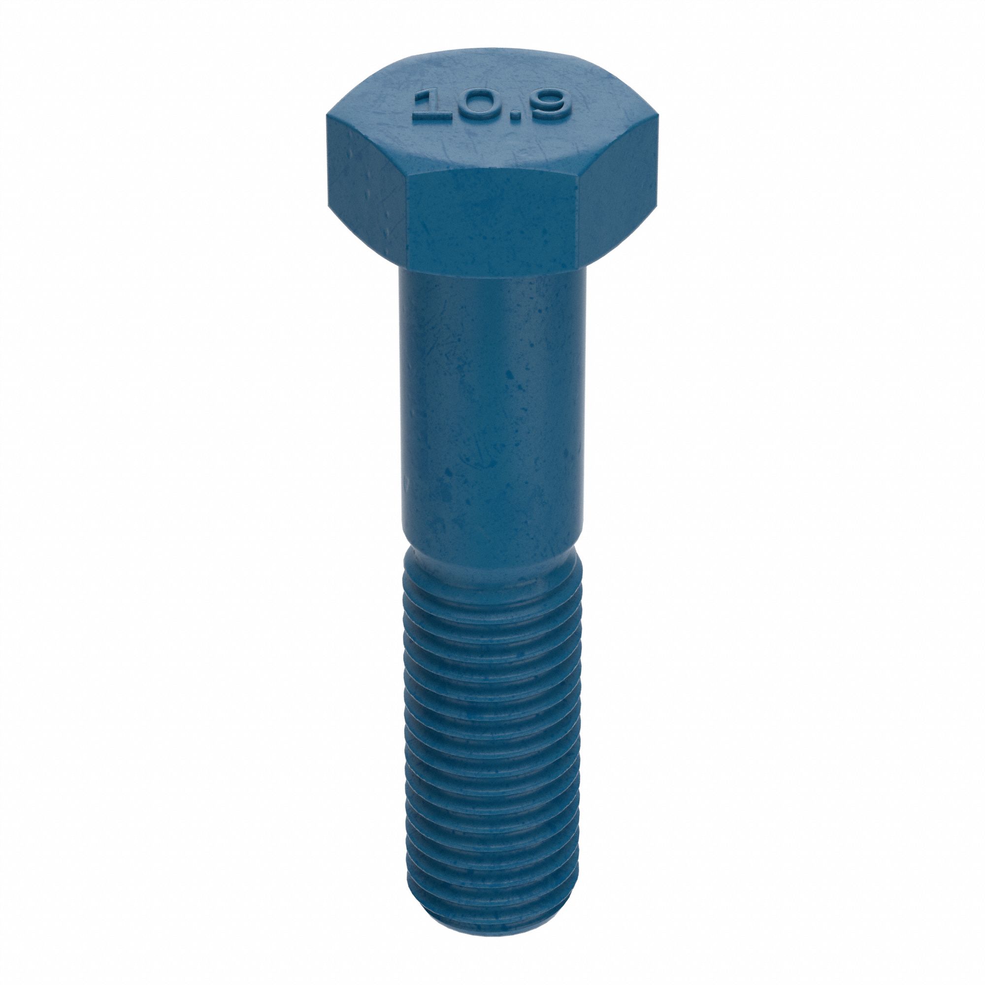 Hex Head Cap Screw: Steel, Class 10.9, Blue Phosphate, M20-2.50, Coarse, 80 mm lg, Metric, 5 PK
